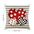 thumbnail image 4 of Boovnll Valentines Pillow Covers 18x18", Heart Printing Valentines Day Pillow Covers for Home Living Room Bedroom Sofa Couch Party Decor, Valentines Day Decorations, 4 of 7