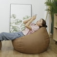 thumbnail image 4 of Chaise Adultes Rangement Rembourré pour Chambre Bureau Marron, 4 of 8