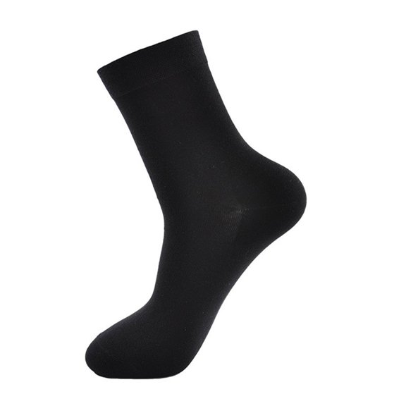 Fgnfyis Mens Socks Polyester Half Cushion Mid Crew Socks 1pack Moisturizing Heel Protection Comfortable Black