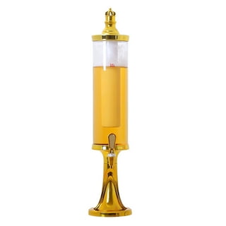 Mimosa Tower, 3L/100oz Mimosa Tower Dispenser with Ice Tube and LED Light, Tabletop Beer Dispenser (Model 2)