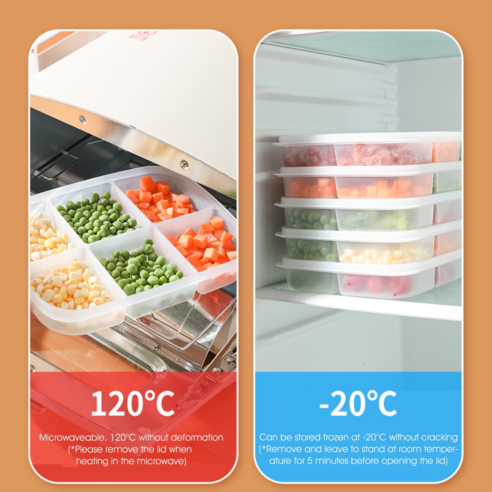 Reheyre Large Capacity Multi-Compartment Food Storage Box - Eco