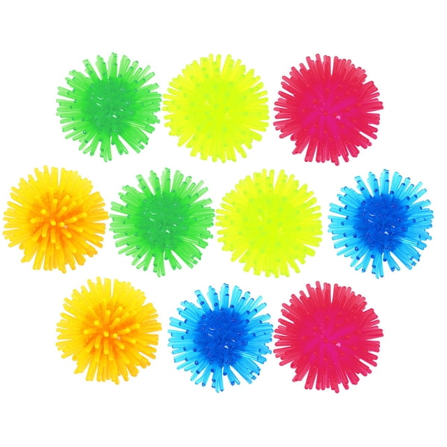 10pcs 5cm Funny Cat TPR Ball Toys Creative Ball Toy Cat Playing Teaser Cat Supplies (Random Color)