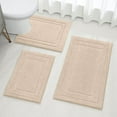 thumbnail image 4 of Bathroom Rugs Sets 3 Piece, Super Soft and Absorbent Non Slip Microfiber Toilet Bath Mat with U-Shaped (Beige), 4 of 16