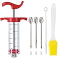 thumbnail image 1 of Jeringa de plástico para pavo Meat Injector Ruiwin, 30 ml, con 3 agujas, 1 of 7