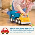 thumbnail image 5 of Battat Car Carrier Toy Truck with 2 Mini Cars, Toddler and Preschool Toys, 5 of 8