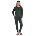 thumbnail image 1 of Inkmeso Womens Nightwear Pajamas Set Sleepwear Long Sleeve Top With Pant, 1 of 8