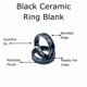 thumbnail image 2 of Anillo en blanco de cerámica negra de 8 mm para joyería con incrustaciones, 2 of 4