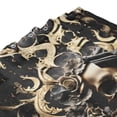 thumbnail image 4 of Shower Curtain, Gold Rose Skull Waterproof Fabric Plastic Shower Curtain, Drying Fast Bathroom Curtain with 9 Buttonholes, Ruffle Shower Curtain 60x72in, 4 of 8