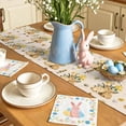 thumbnail image 5 of Easter Rabbits Table Runner 70 Inches Long for Kitchen Dining, Spring Yellow Flowers Country Plants Vintage Dresser Scarf Farmhouse, Dining Table Decorations for Wedding/Parties, 13 x 70 In, 5 of 8
