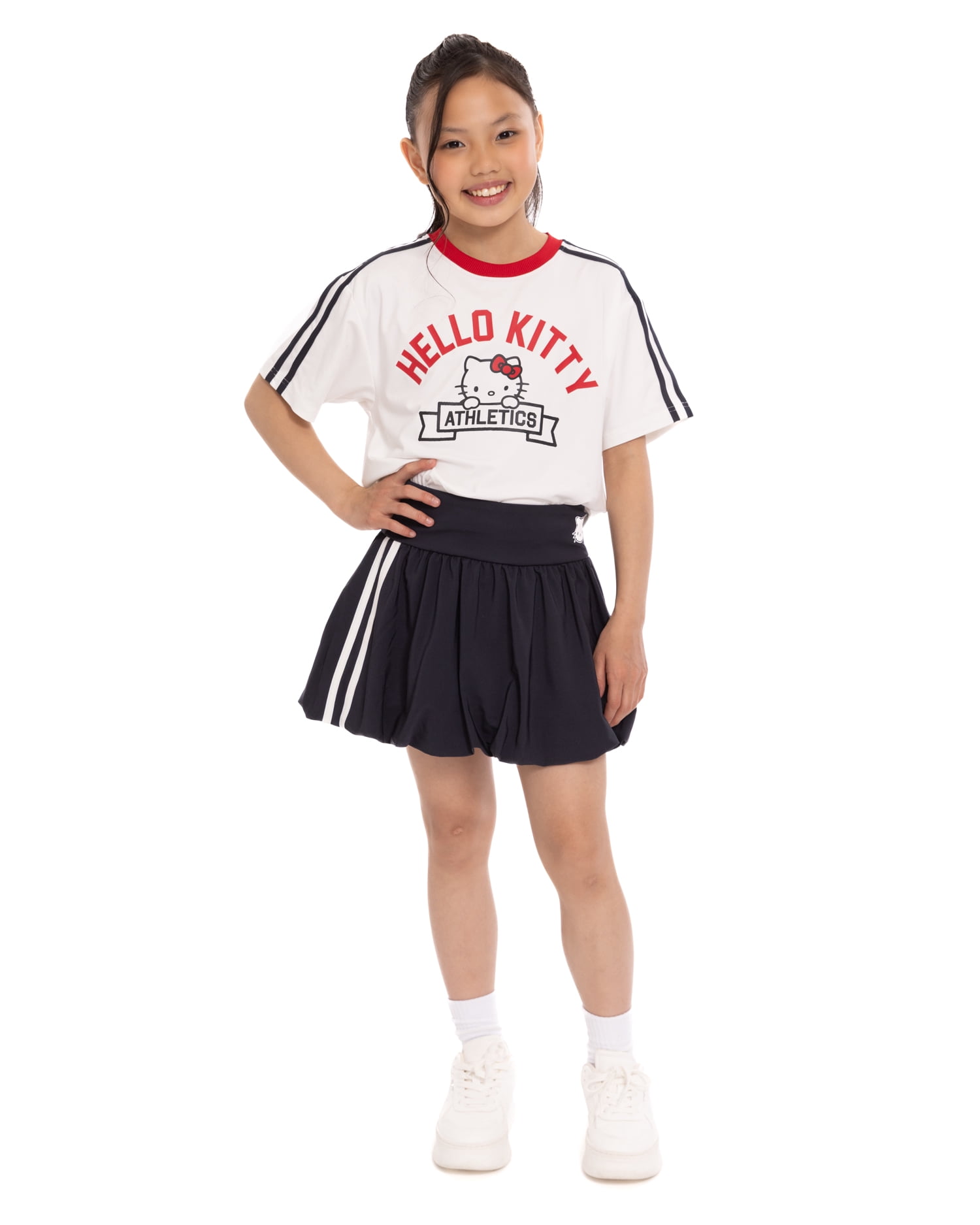 Hello Kitty Girls Active Graphic Jersey with Short Sleeves, Sizes 4-12