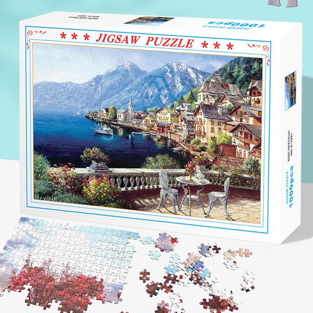 Rompecabezas de 1000 piezas con hermosos paisajes, los mejores regalos, juego de burlas para niños y niñas