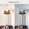 thumbnail image 2 of 5-Light Silver Chandelier Mid Century Chandeliers Modern Silver Globe Pendant Light Finished with White Frosted Glass Lampshade for Dining Room Bedroom Kitchen, 2 of 8