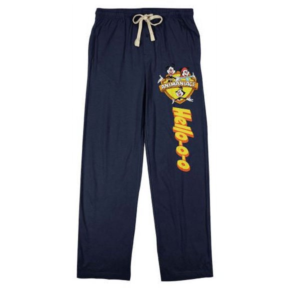 The Animaniacs Hello-o-o Men's Black Graphic Sleep Pants-XL