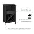 thumbnail image 3 of Leick Home Leah Mini Bar Cabinet for Stemware and Bottle Storage, Black, 3 of 19