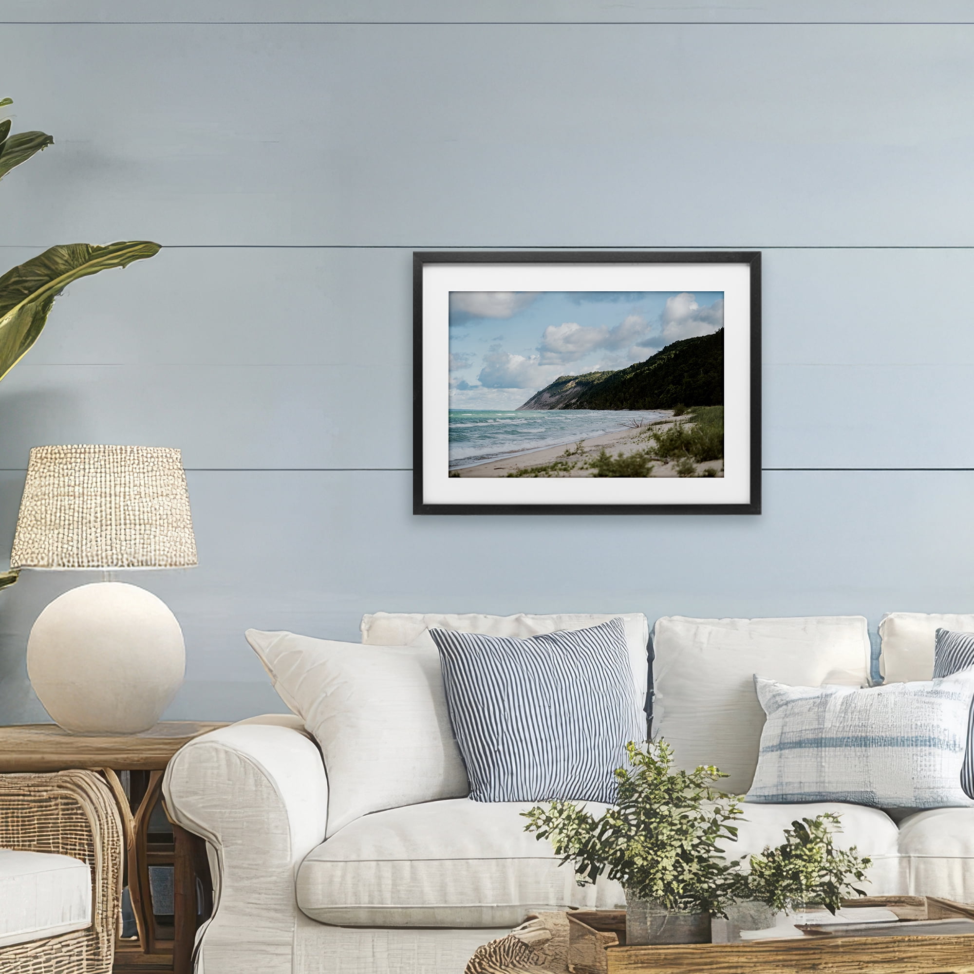 Stupell Industries Sleeping Bear Cliff Black Framed Print Under Glass, design by Amy Carroll