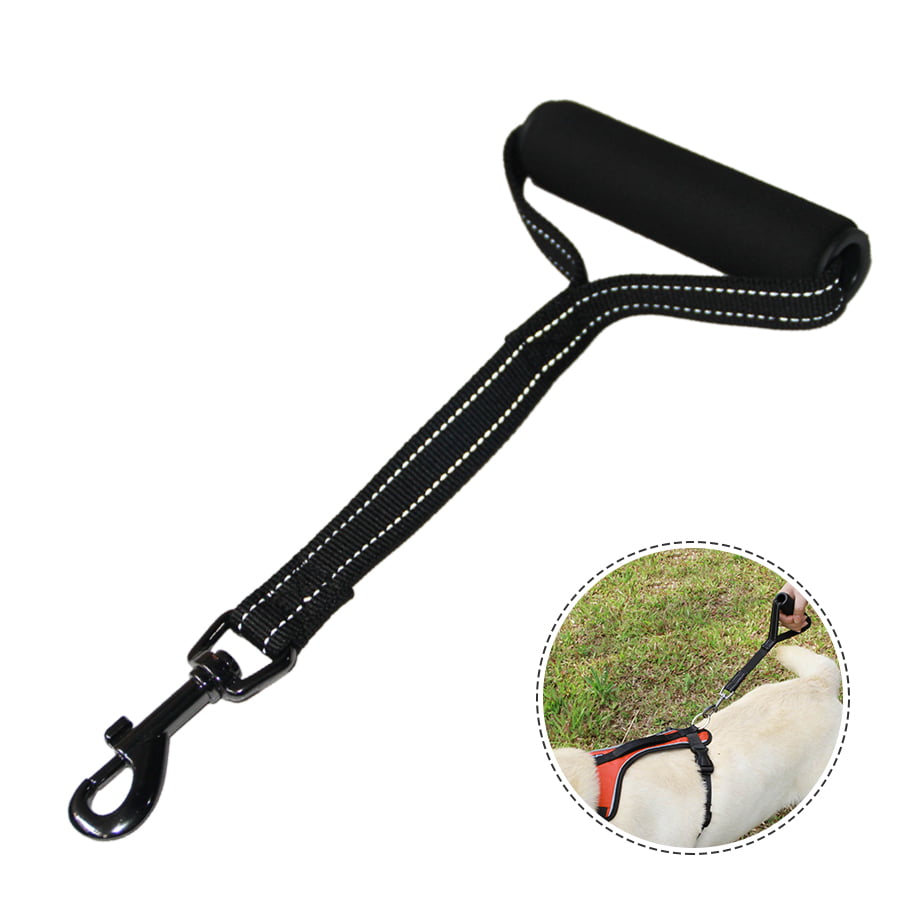 Pet Dog Leash With Traffic Handle for Medium Large Dogs Reflective Short Lead 