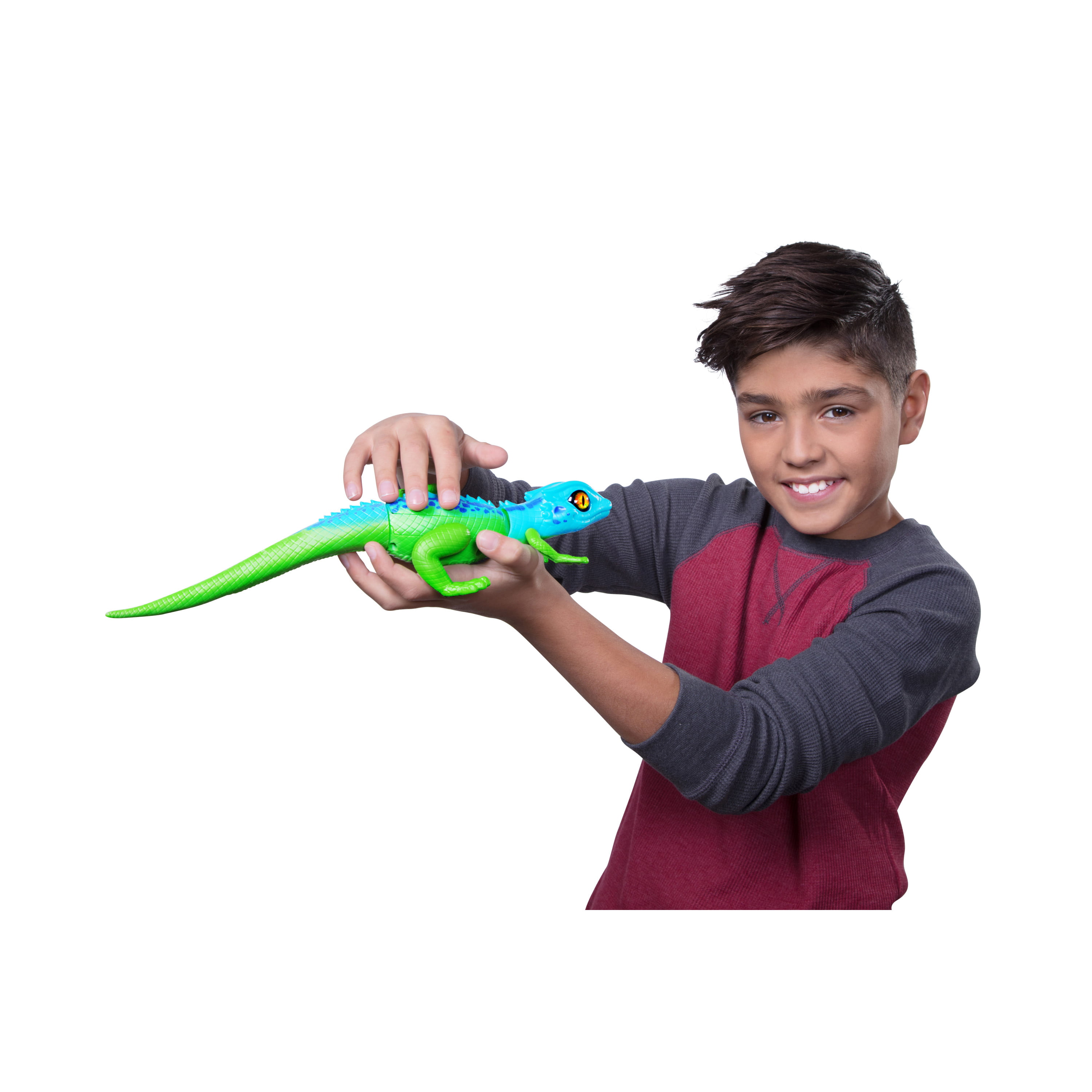Robo Alive 28160 Lurking Lizard Battery-powered Robotic Toy Green Blue for sale online 