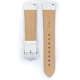 thumbnail image 3 of Hirsch Crocograin Bonded Leather Watch Strap - White - L - 20mm - Silver Buckle, 3 of 9