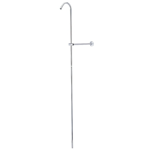 Kingston Brass CCR608 One Piece Wall Mount Shower Riser and Wall Support, Brushed Nickel