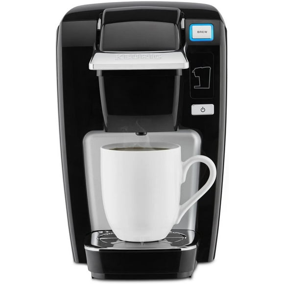 Keurig Hot K-mini K15 Cafetière à Portion Individuelle avec Dosettes K-cup, Système d'Infusion Classique, Platine, Noir (Boîte Ouverte Neuve)