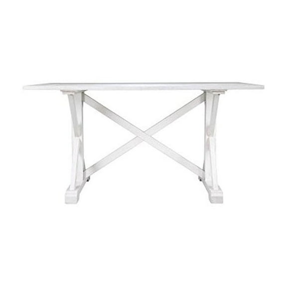 SEI Furniture Cardwell Farmhouse Dining Table in White