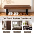 thumbnail image 5 of Jopath 59" Wood Bench for Bedroom End of Bed, Farmhouse Indoor Kitchen Table Benches,Versatile Modern Shoe Bench for Entryway, Espresso, 5 of 8