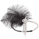thumbnail image 1 of Diadema de plumas con diseño de banda para el pelo estilo vintage europeo y americano, con diamantes de imitación para fiestas de cócteles, 1 of 5
