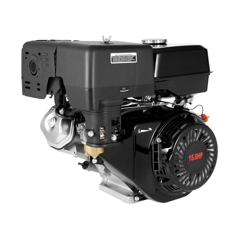 GDNTMU Go Kart Motor Engine, Gas Engine Motor,4-Stroke 420CC 15HP Gas  Horizontal Engine,OHV Single Cylinder Manual Recoil Start Petrol Engine 25mm
