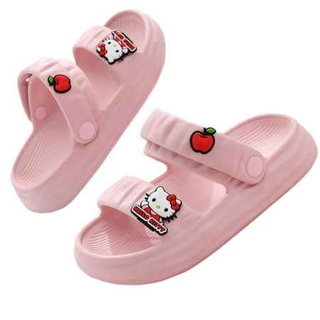 

Kids Slides Non-Slip Bathroom Shower Sandals Slippers House Slides Pink 10-10.5