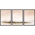 thumbnail image 2 of PixonSign Framed Wall Art Set Watercolor Island Mountain Lake Landscape Nature Wilderness Abstract Modern Art Print Decoration Scenic Rustic for Living Room, Bedroom, Office - 16"x24"x3 Black, 2 of 5