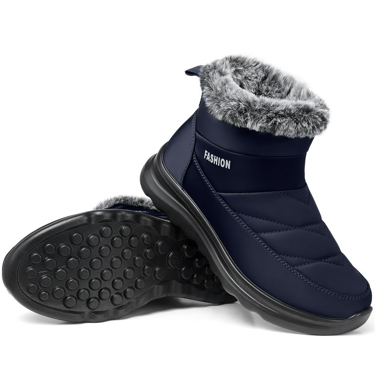 Womens navy blue winter cheap boots