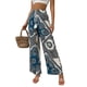 thumbnail image 1 of Mujer Boho Palazzo Pantalones Cintura elástica Pantalones largos Estampado vintage Casual Holid Abanopi Pantalones de mujer, 1 of 7
