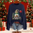 thumbnail image 2 of ZHOUCHANKIDS Classic Cute Sweaters Christmas Sweaters for Women with Fun Patterns and Animals Lightweight Sweaters Winter Outfits Navy S, 2 of 6
