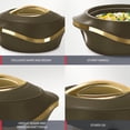 thumbnail image 4 of Ensemble de Casseroles Article de Cuisine Intérieur Perlé Casserole en Acier Inoxydable Ensemble de 1 Facile à Transporter / Facile à Ranger / Fabricant de Chapati / Roti / Caillé (1500 ml) Brun, 4 of 6