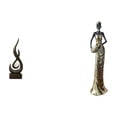 thumbnail image 1 of Escultura abstracta de fuego, figura de resina, estatua africana, arte coleccionable, adorno de escritorio moderno con detalles vívidos únicos, adecua, 1 of 8