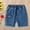 Dark Blue, variant on Dpytoraw Boys Elastic Waist Denim Shorts, Stretchy for Summer Play Blue Size 3-4 Years