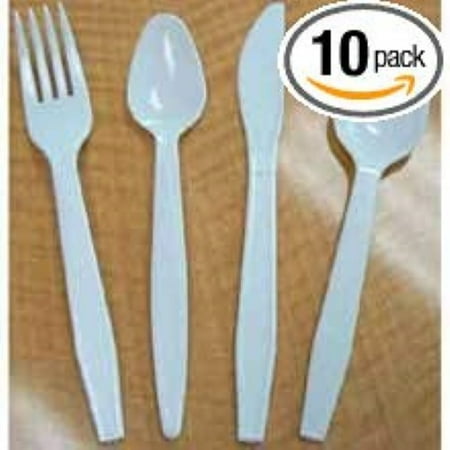 Polystyrene Heavy White Knife - Goldmax Platinum Series White Polystyrene Extra Heavy Weight Knife, 9.5 x 8.25 x 10 inch - 10 per case.