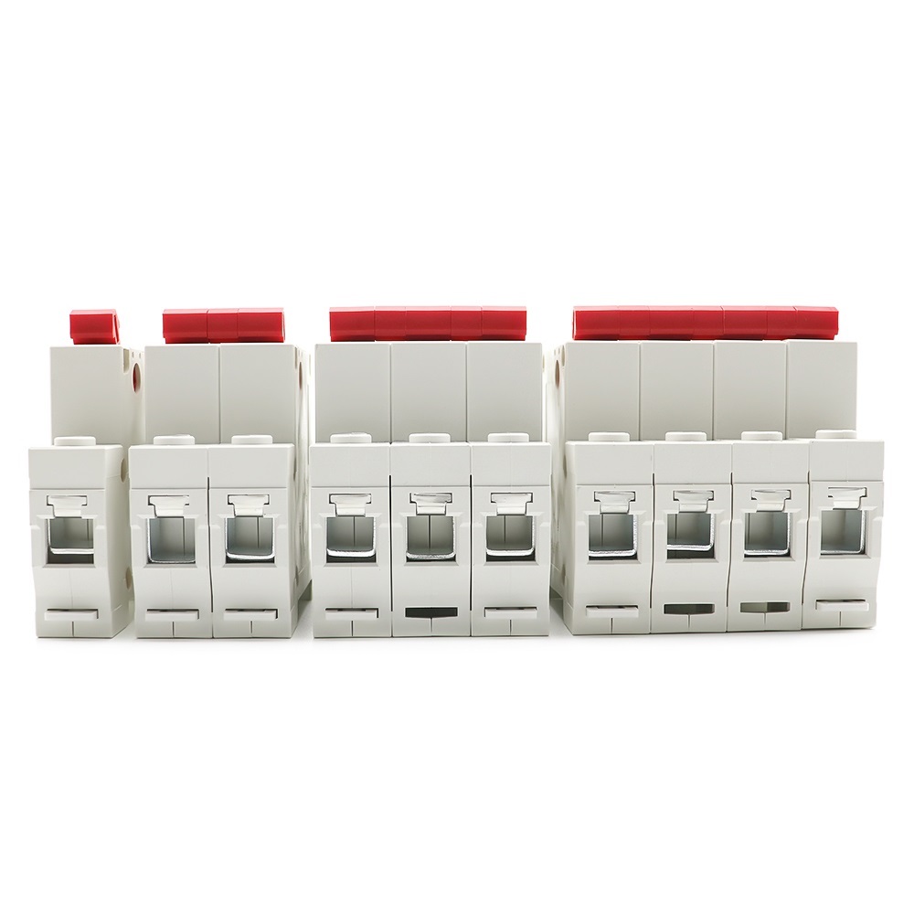 1PCS Din Rail 1P 2P 3P 4P 40A 63A 100A 125A Knife Main Switch Isolating Switch for Home Industrial Use Circuit Breaker AC 230V 400V