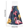 thumbnail image 6 of Yayeee Kitchen Hanging Hand Towels Set of 2 with Loop Bathroom Absorbent Tie Towel, Red Floral Flamingo, 6 of 7