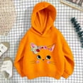 thumbnail image 2 of CONFREE Girls Hoodies Long Sleeve Hooded Sweatshirt for Girls Trendy Cute Cat Prints Fashion Preppy Pullover Tops, 2 of 3