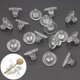 thumbnail image 1 of Zocita 100 piezas grandes de silicona con almohadilla de seguridad para pendientes, tapón de embrague de bala de repuesto para pendientes de anzuelo de pescado, aros de diámetro de 0,43 pulgadas, 1 of 5