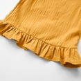 thumbnail image 4 of Virmaxy (12Months-7Years) Girls' Fashion Casual Solid Color Basic T-shirt Toddler Wooden Ear Lace Lace Shirt Children's Sleeveless Cotton Linen Top Summer Casual Trend Pullover Shirt Yellow 6 Months, 4 of 9