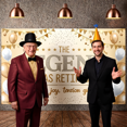 thumbnail image 6 of Gold Glitter Retirement Banner White Balloons Legend Retirement Display Golden Banners Star Decorations Pension Party Backdrop for Retirement Party Farewell Gathering Pension Celebration, 6 of 8