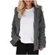 thumbnail image 2 of Abrigo y chaquetas informales con capucha de manga larga para mujer, abrigo térmico de polar con capucha y manga larga para invierno, abrigo cálido para mujer, 2 of 8