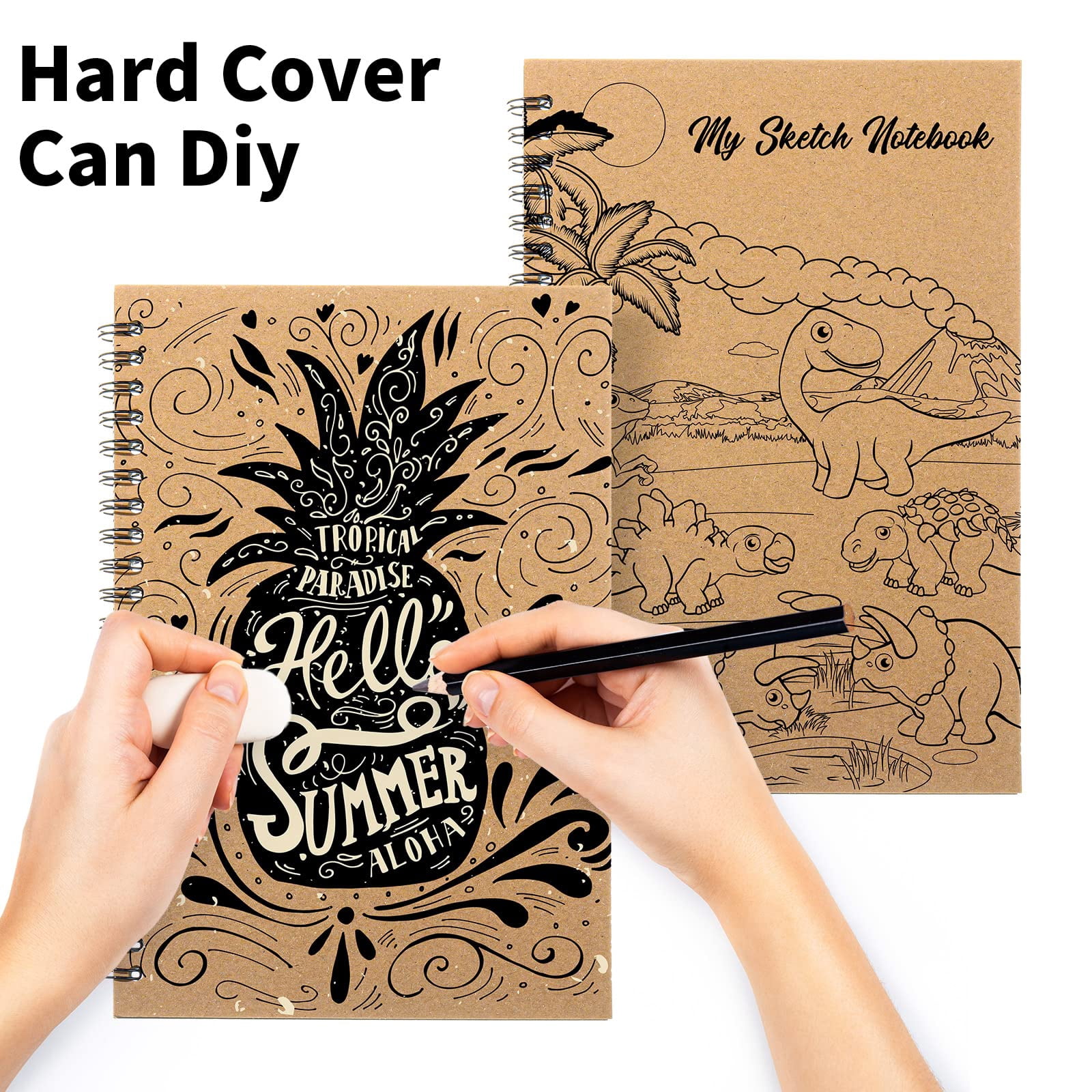 22 Pack Spiral Notebook Bulk  Back To School Hardcover Journal 5.5 X 8.3 Inch First Day Of Travel Writing Notepad 50 Sheets 100 Pages (unlined Brown)