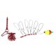 thumbnail image 4 of Hebilla de bloqueo de pesca con carrete, candados de peces vivos de acero inoxidable, flotadores de cinturón, larguero de pesca, color rojo, 4 of 14