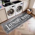 thumbnail image 6 of Findosom 24"x72" Farmhouse Laundry Rug Floor Mat,Non Slip Laundry Room Runner Rug with Rubber Backing Washable Indoor Floor Area Rug for Kitchen Laundry Bathroom Hallway Entryway, Gray, 6 of 7