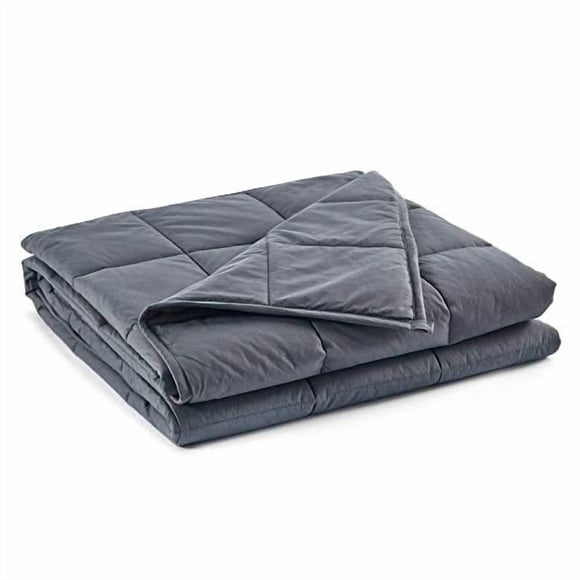 RelaxBlanket Kids Weighted Blanket | 40''x60'',7lbs | for Child Between 60-90 lbs | Premium Cotton Material with Glass Beads | Dark Grey