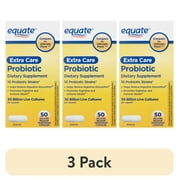(3 pack) Equate Extra Care Probiotic Capsules, Delayed Release, 50 Count