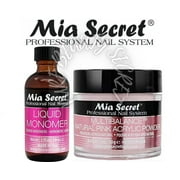 Mia Secret Liquid Monomer 2 oz and Natural Pink Powder 1 oz